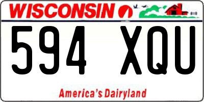 WI license plate 594XQU