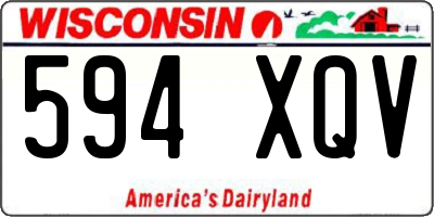 WI license plate 594XQV