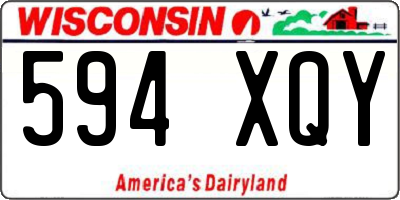 WI license plate 594XQY