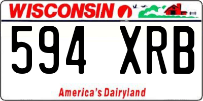 WI license plate 594XRB