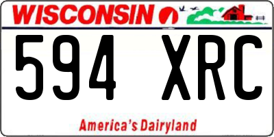 WI license plate 594XRC