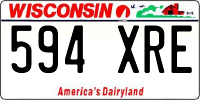 WI license plate 594XRE