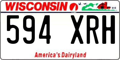 WI license plate 594XRH