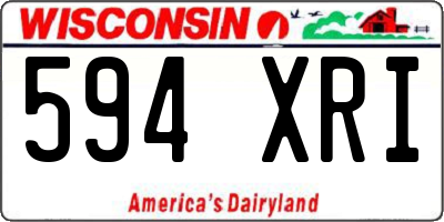 WI license plate 594XRI