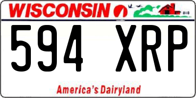 WI license plate 594XRP