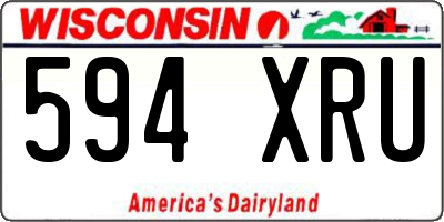WI license plate 594XRU