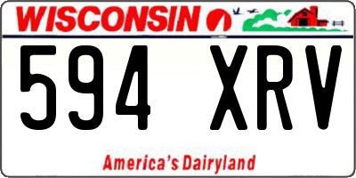 WI license plate 594XRV