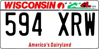 WI license plate 594XRW