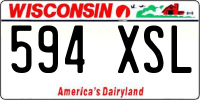 WI license plate 594XSL