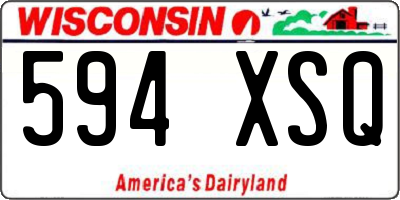WI license plate 594XSQ