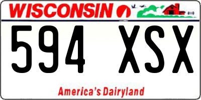 WI license plate 594XSX