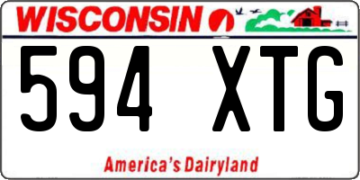 WI license plate 594XTG