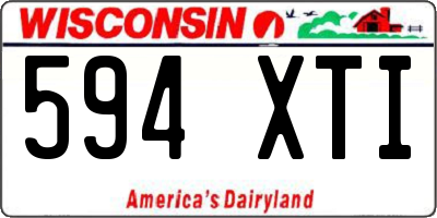WI license plate 594XTI