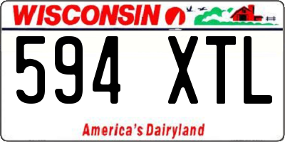 WI license plate 594XTL
