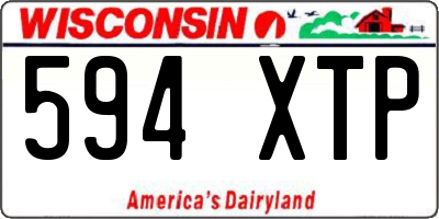 WI license plate 594XTP