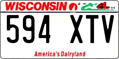 WI license plate 594XTV