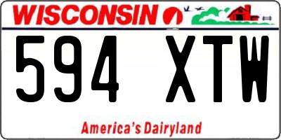 WI license plate 594XTW