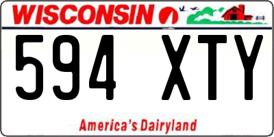 WI license plate 594XTY