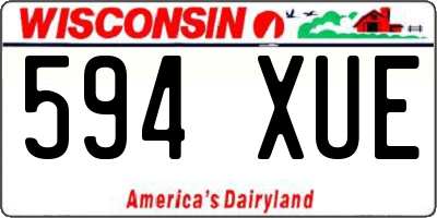 WI license plate 594XUE