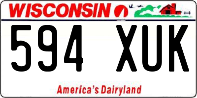 WI license plate 594XUK