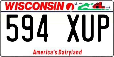 WI license plate 594XUP