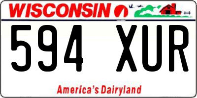WI license plate 594XUR