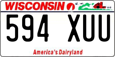WI license plate 594XUU