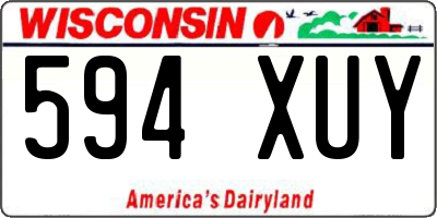 WI license plate 594XUY