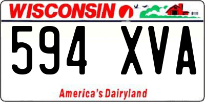 WI license plate 594XVA