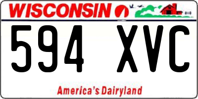 WI license plate 594XVC