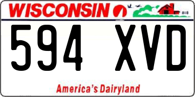 WI license plate 594XVD