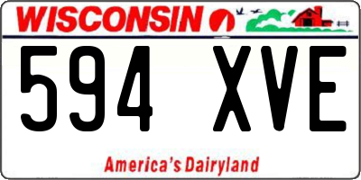 WI license plate 594XVE