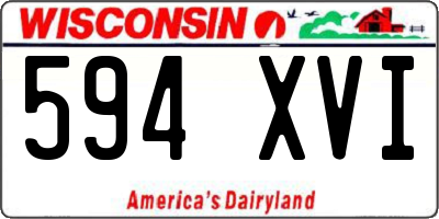 WI license plate 594XVI
