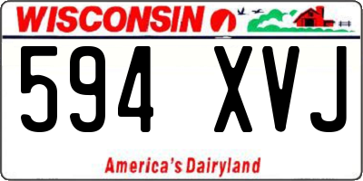WI license plate 594XVJ