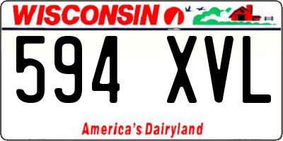 WI license plate 594XVL