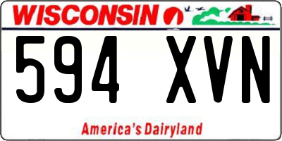 WI license plate 594XVN