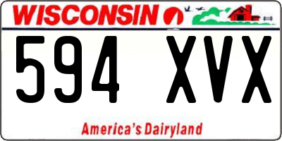 WI license plate 594XVX