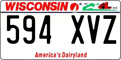 WI license plate 594XVZ