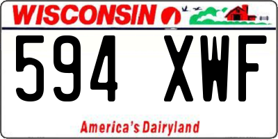 WI license plate 594XWF