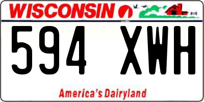 WI license plate 594XWH
