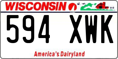 WI license plate 594XWK
