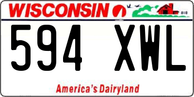 WI license plate 594XWL