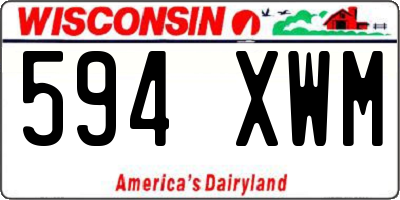 WI license plate 594XWM