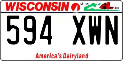 WI license plate 594XWN