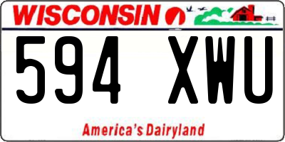 WI license plate 594XWU