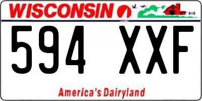 WI license plate 594XXF