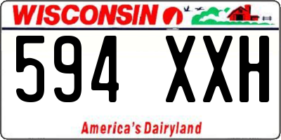 WI license plate 594XXH