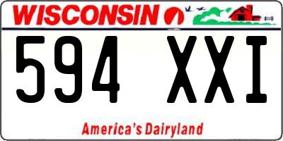 WI license plate 594XXI