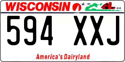 WI license plate 594XXJ