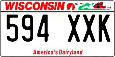 WI license plate 594XXK